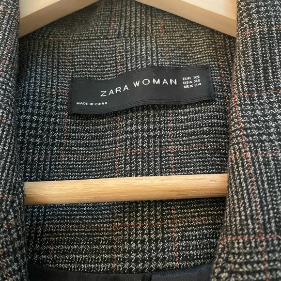 ZARA PLAID BLAZER - Picture 4 of 5